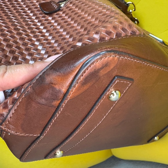 Dooney & Bourke Brown Textured Leather Shoulder Bag - Picture 8 of 16